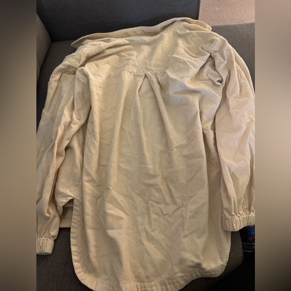 Velvet Heart Ivory Corduroy Utility Shacket Shirt Jacket - Picture 4 of 4
